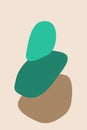 Trendy minimalist abstract illustrations.ÃÂ  Balance concept. Stones flat style. Contemporary modern trendy Vector illustrations